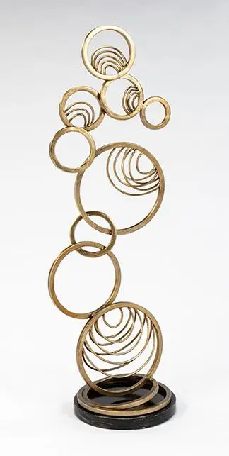 hot selling aluminum leaf shaped sculpture nickel plated metal decorative ornaments wholesale price metal sculpture in new style