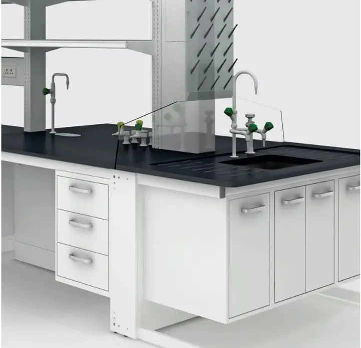 Industrial Style Metal Laboratory Furniture Iron Lab Table for Dental School Medical & Biology Applications