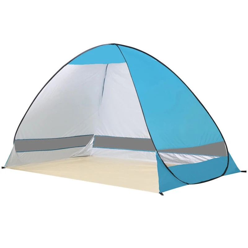 Factory Direct Supply Sunshade Anti-Uv Upf 50+ 1-2 Person Sun Shelter Instant Pop Up Automatic Beach Tent For Backpacking