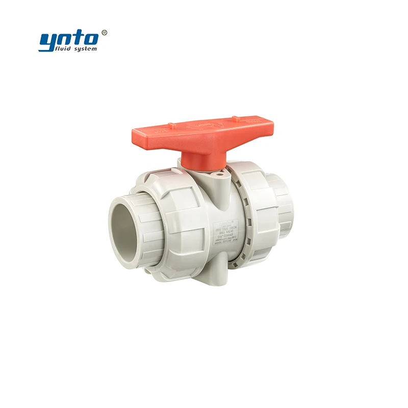 YNTO manual PP-H PVDF PVC DN 25 32 1 inch DN20 valve ball valve