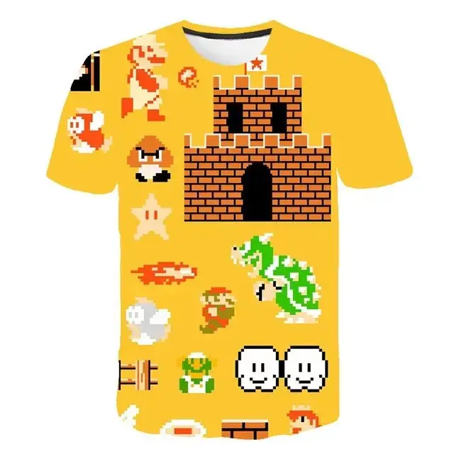 New Flash Sale 3D printing T Shirt Children Clothing Kids Oversized T-Shirts Cartoon Tops Baby Crewneck Shirts With Custom Logos