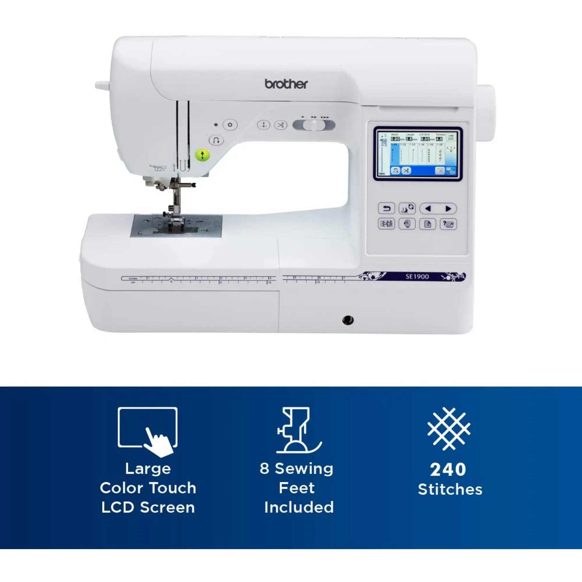 Wholesale Price Original New Brother SE1900 Sewing and Embroidery Machine 138 Designs 240 Built-in Stitches Computerized