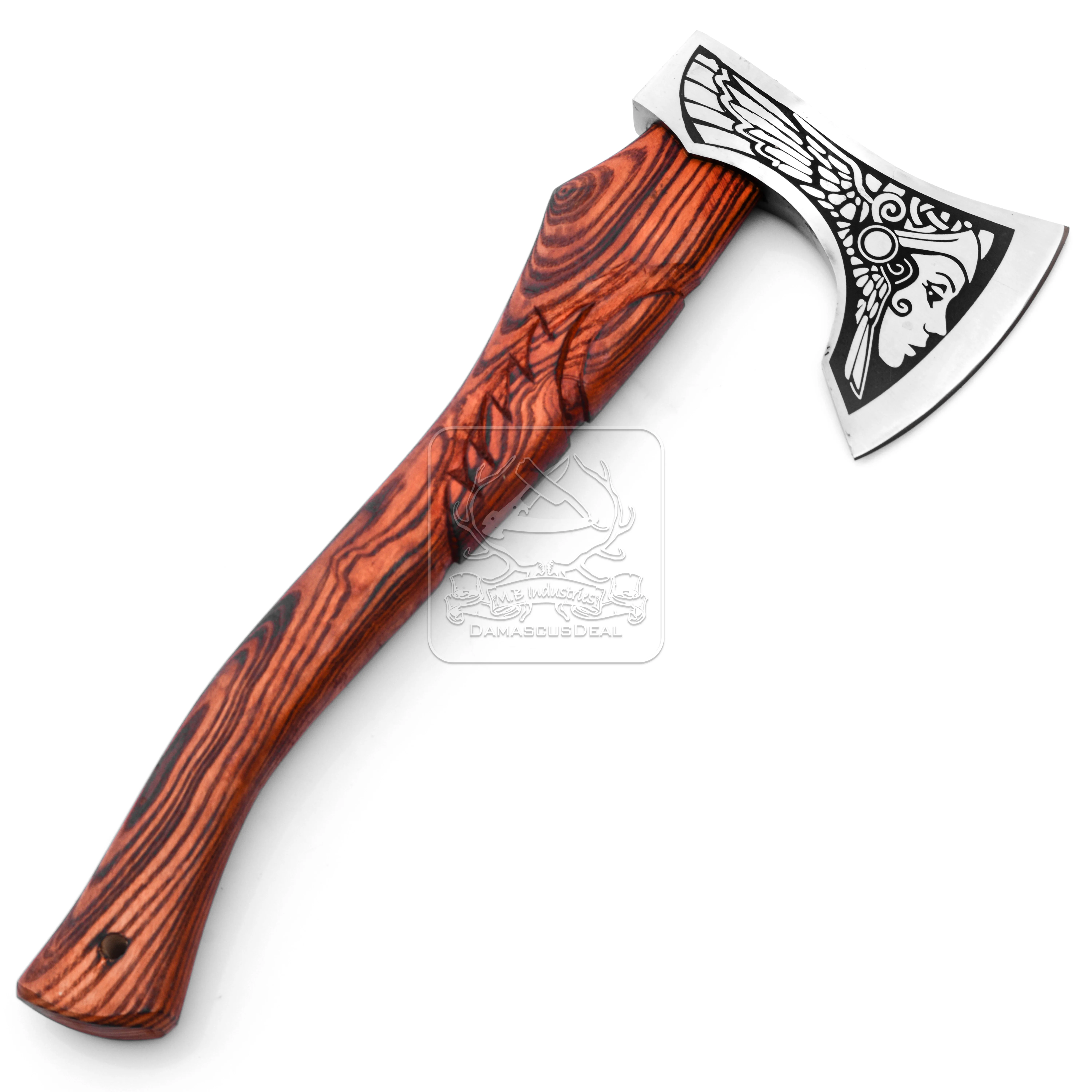 Ручной работы замысловатые гравированные рисунки топор Викинг Томагавк DD-VikingAxe-132 бородатое лезвие выгравированное деревянное дерево стальная ручка для кемпинга