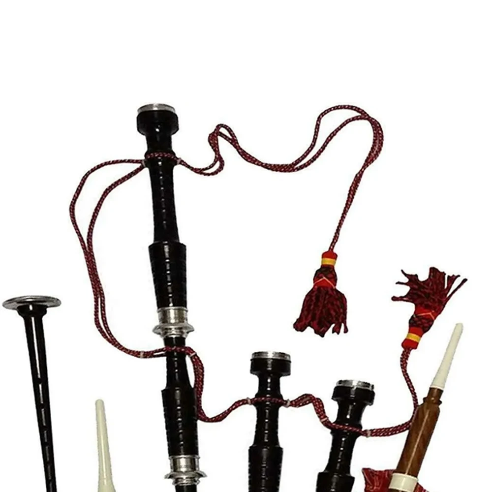 Full Size Scottish Black Wood Bagpipe High Quality Scottish Highland Bagpipe Black Rosewood Irish National Tartan Bagpipe