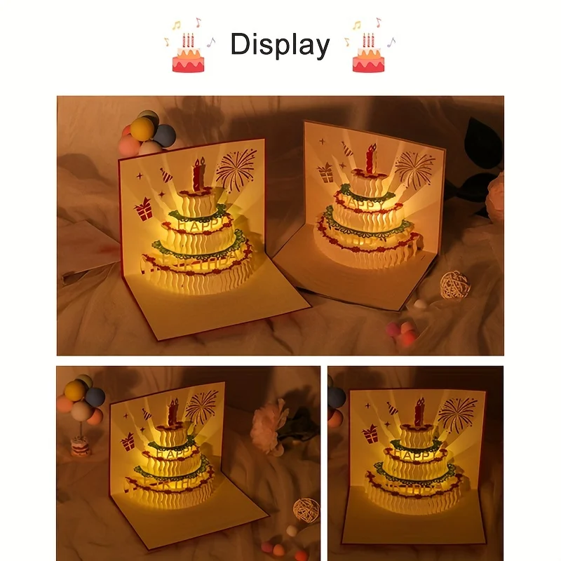 3D музыкальные открытки на день рождения всплывающие поздравительные