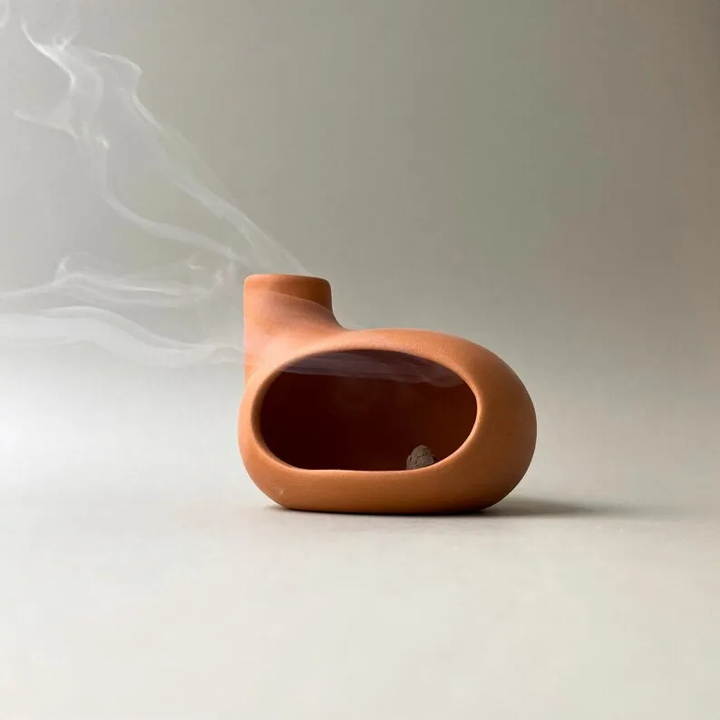 Whosale Palo Santo Burner Cone Incense Holder Handmade Modern Ceramic Chimney Incense Burner