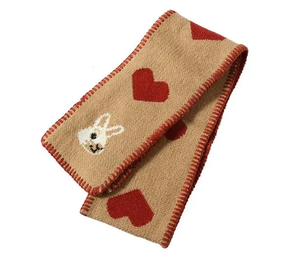 Rabbit Pattern knitted scarf