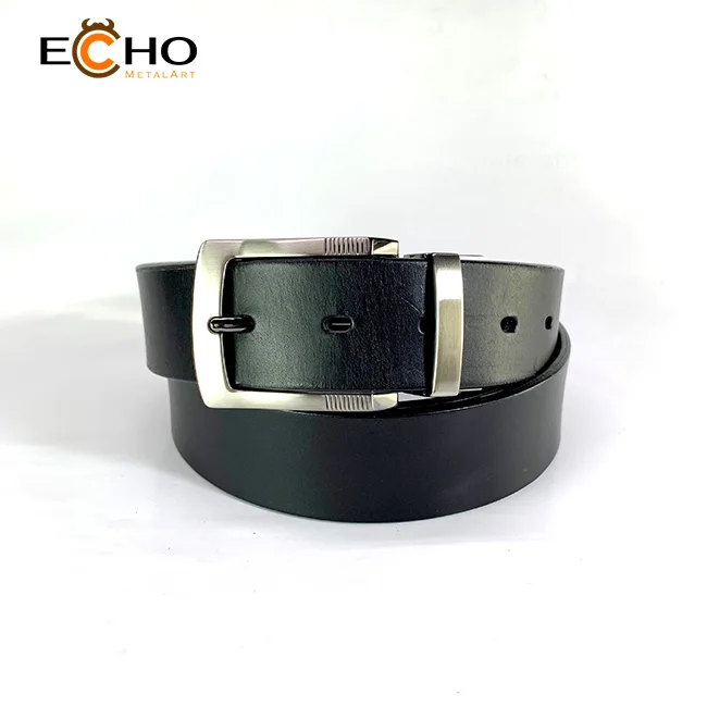 Reversible pin buckle for genuine leather belt