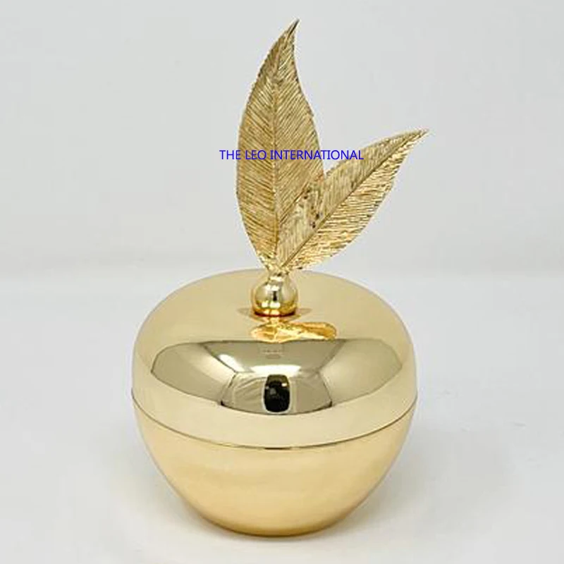 Stainless steel shiny polish brass metal gold plated white marble base Chocolate Bowls set of 3 Arabian style 10X5X10 Inch Dubai