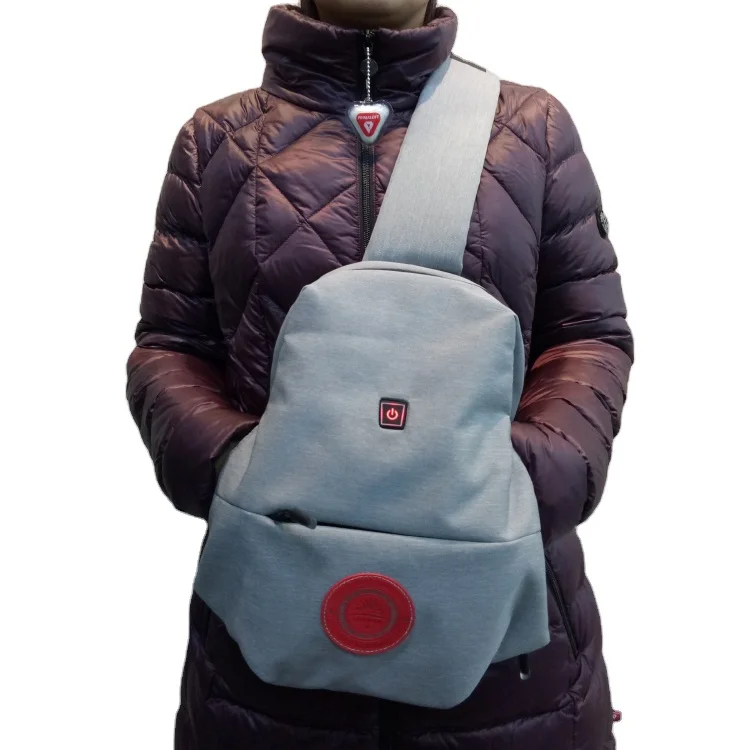Custom 5V USB Heated Hand Warmer Chest Bag Crossbody Muff For Winter