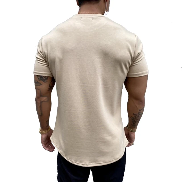 Custom made printing Plus Logo T shirt stretch breathable Comfortable t shirts, 95 cotton 5 spandex gym sports t shirt