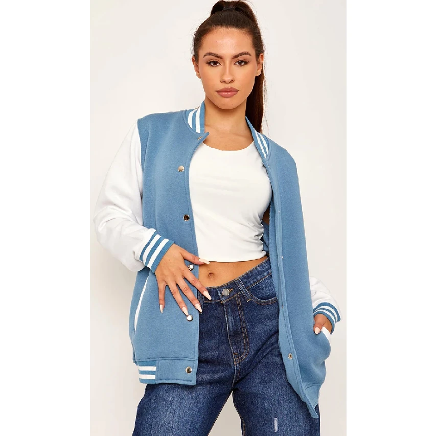 OEM Wholesaler Winter Collection Adult Size Comfortable Fit Women Varsity Jacket Casual Wear Best Selling Women Varsity Jacket