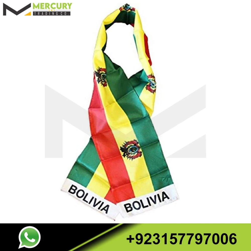 Customized Austria Country Lightweight Flag Printed Knitted Style Scarf Italy Russia Liberia Bolivia And Norway Flag Scarfs