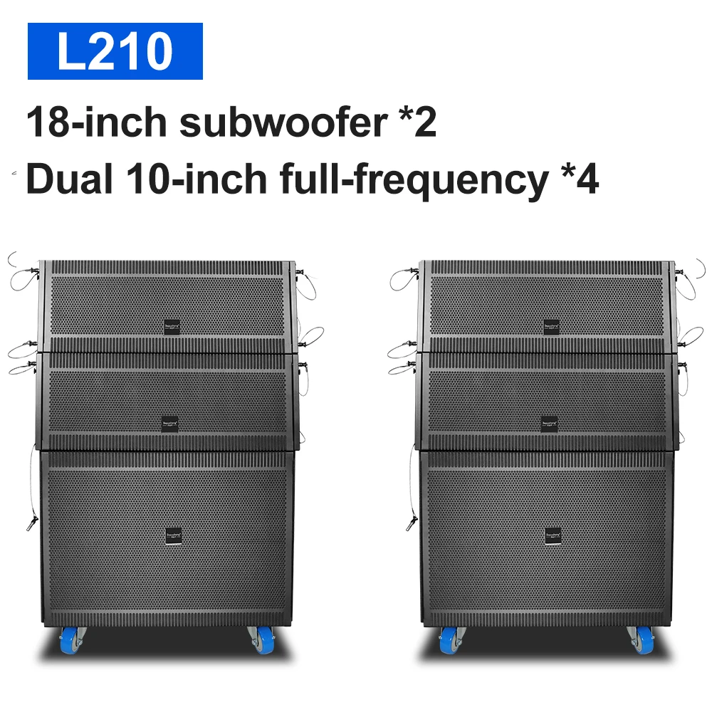 Biner L210 dual 10 Inch 2 Channels Passive Speaker With Power 1500W+1500W Outdoor Speaker Big Full Set