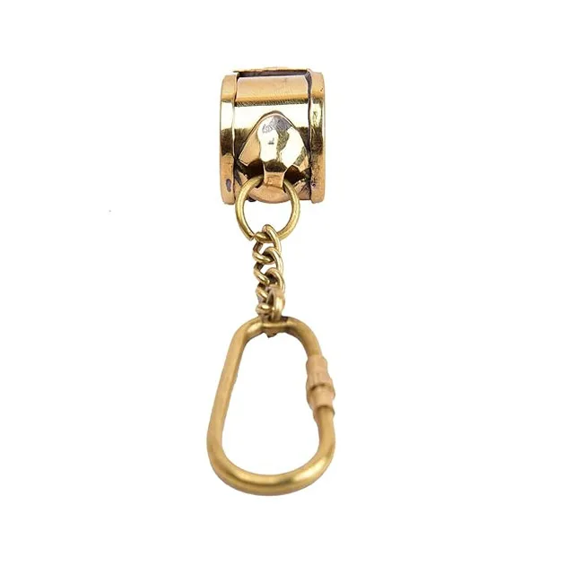 Premium Quality Brass Metal Whistle Keychain Gold Plated Decorative Art Accent Perfect for Everyday Use Gift Giving
