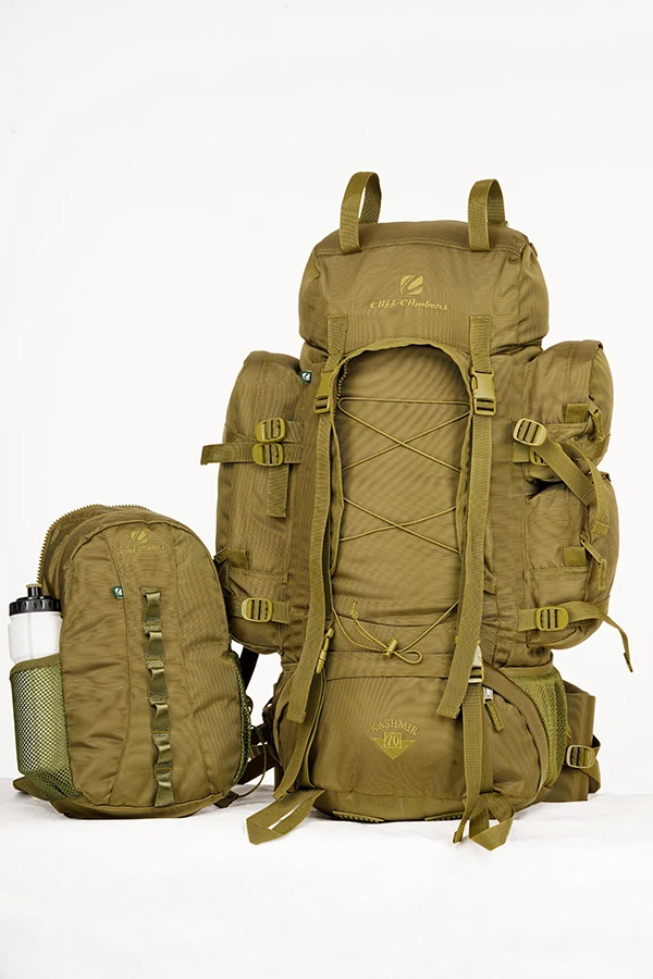 Best Heavy Duty Backpack Ruck Sack Kashmir Backpack for Outdoor Adventure Activities Top Loading Rucksack