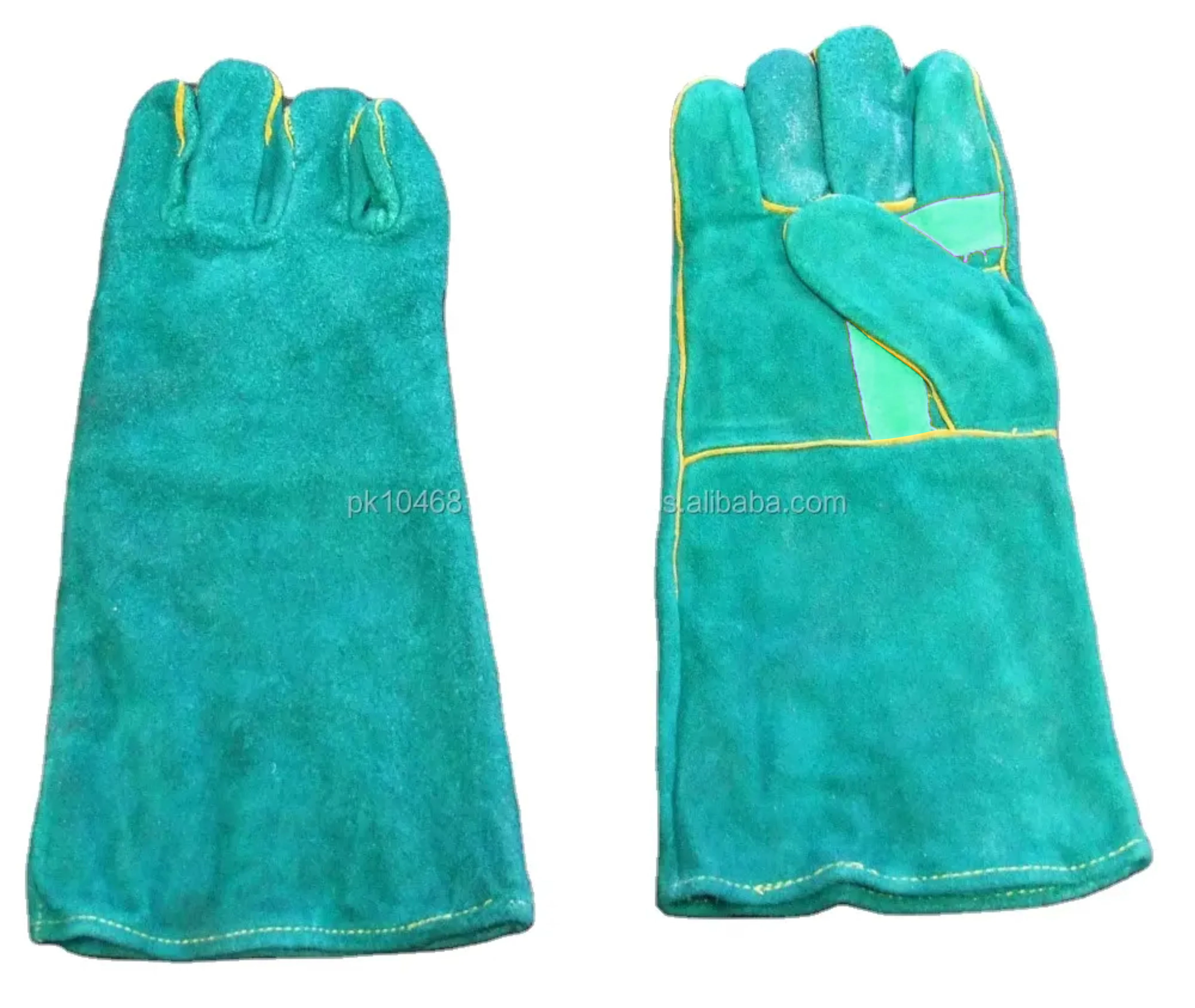 Cowhide Split Leather BBQ Gloves Cotton Lining Heavy Duty Construction Welding Industrial Work Heat Resistant Safety Protection