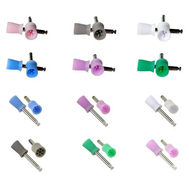 Disposable Latex-Free Silicone Ribbed & Webbed Latch Plain Dental Prophylaxis Polishing Cup RA