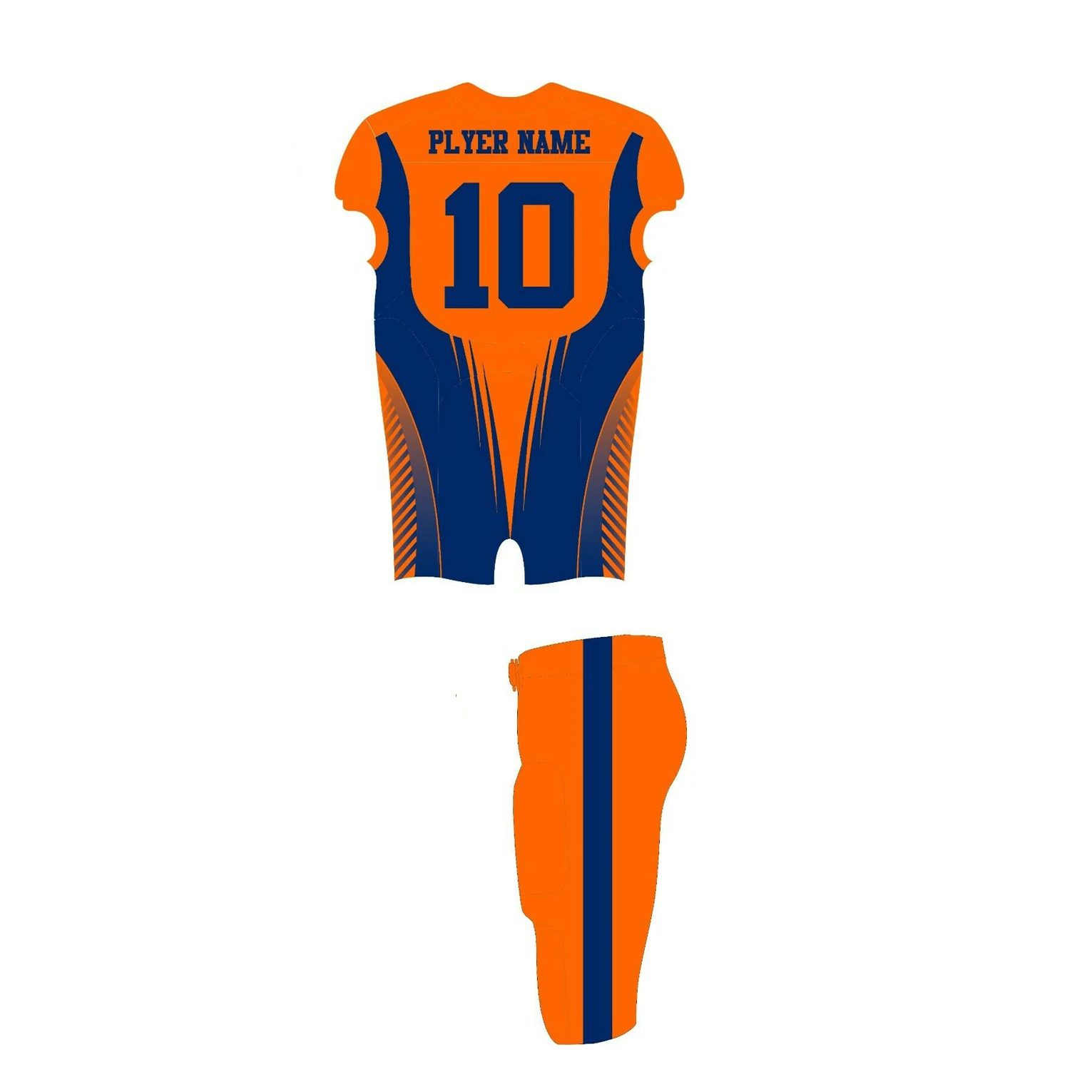 Custom Design Sublimation Print American Football Jersey Pant with Pads / Men Wholesale American football uniform
