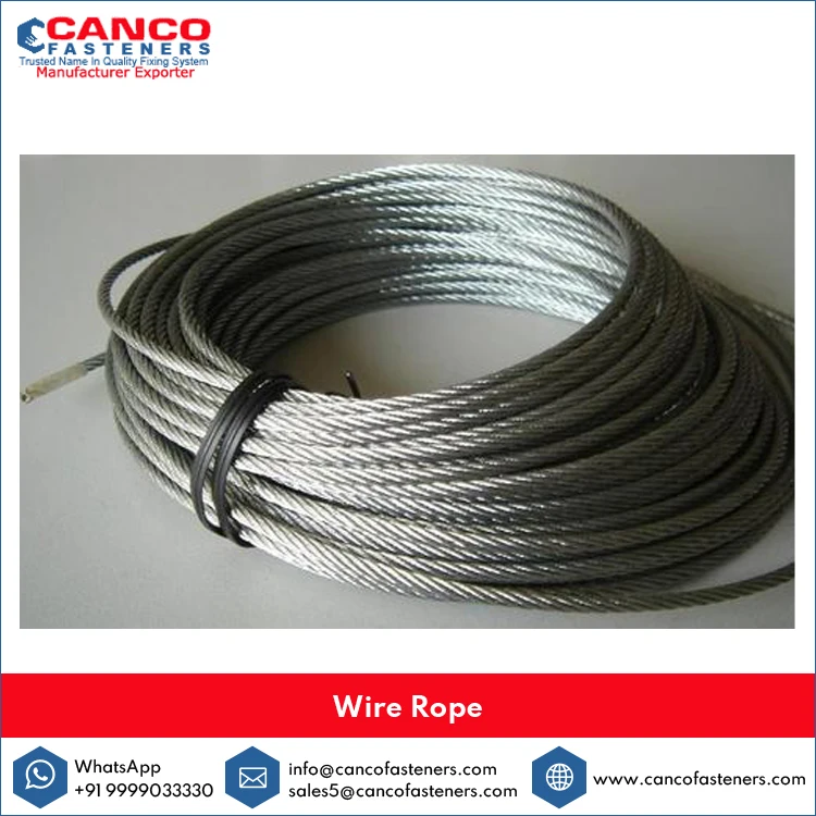 Stainless Steel 304 Grade ISO Standard 7x19 Size Wire Rope/Rods for Construction Usage at Affordable Bulk Price