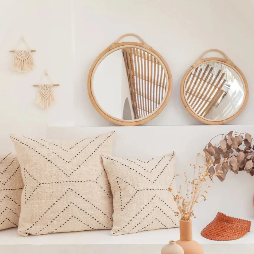 TienPhong 2024 Hanging Woven Iris Small Macrame Wall Hanging for Boho, Farmhouse & Rustic Decor