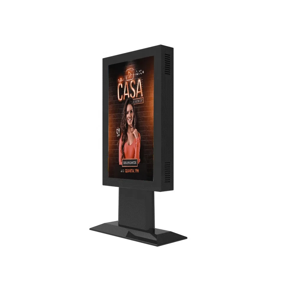 65 Inch Outdoor Road Street Use Floor-standing Protection Grade IP65 Horizontal and Vertical  Various Color LCD Digital Signage