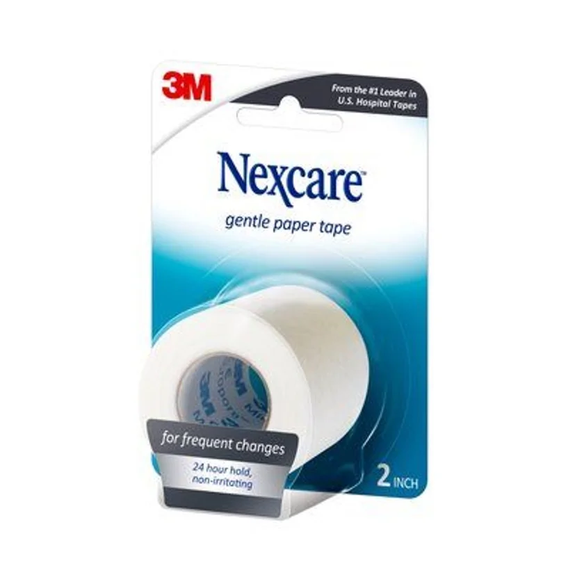 782 Nex.care Gentle Paper Tape, Medical Paper Tape, Secures Dressings and Lifts Away Gently - 2 In x 10 Yds, 1 Roll of Tape