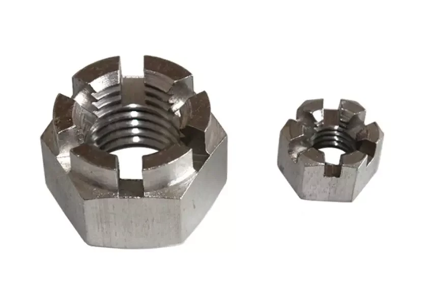 Fasteners bolt and nut Stainless Steel castle hex slotted nutHead Castle model din935