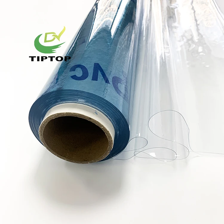 Tiptop Soft Waterproof Film Roll Transparent PVC Film Super Clear Plastic