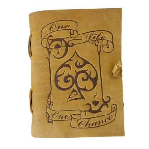 Vintage Embossed A6 Notebook Hardcover Business Journal & Sketchbook Calligraphy Deckle Edge Cotton Paper for School & Gifting