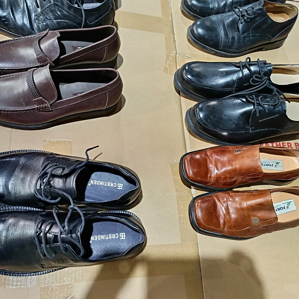 High Quality Second Hand Men Used  Brand Leather Shoes for Sale Bales Wholesale From China