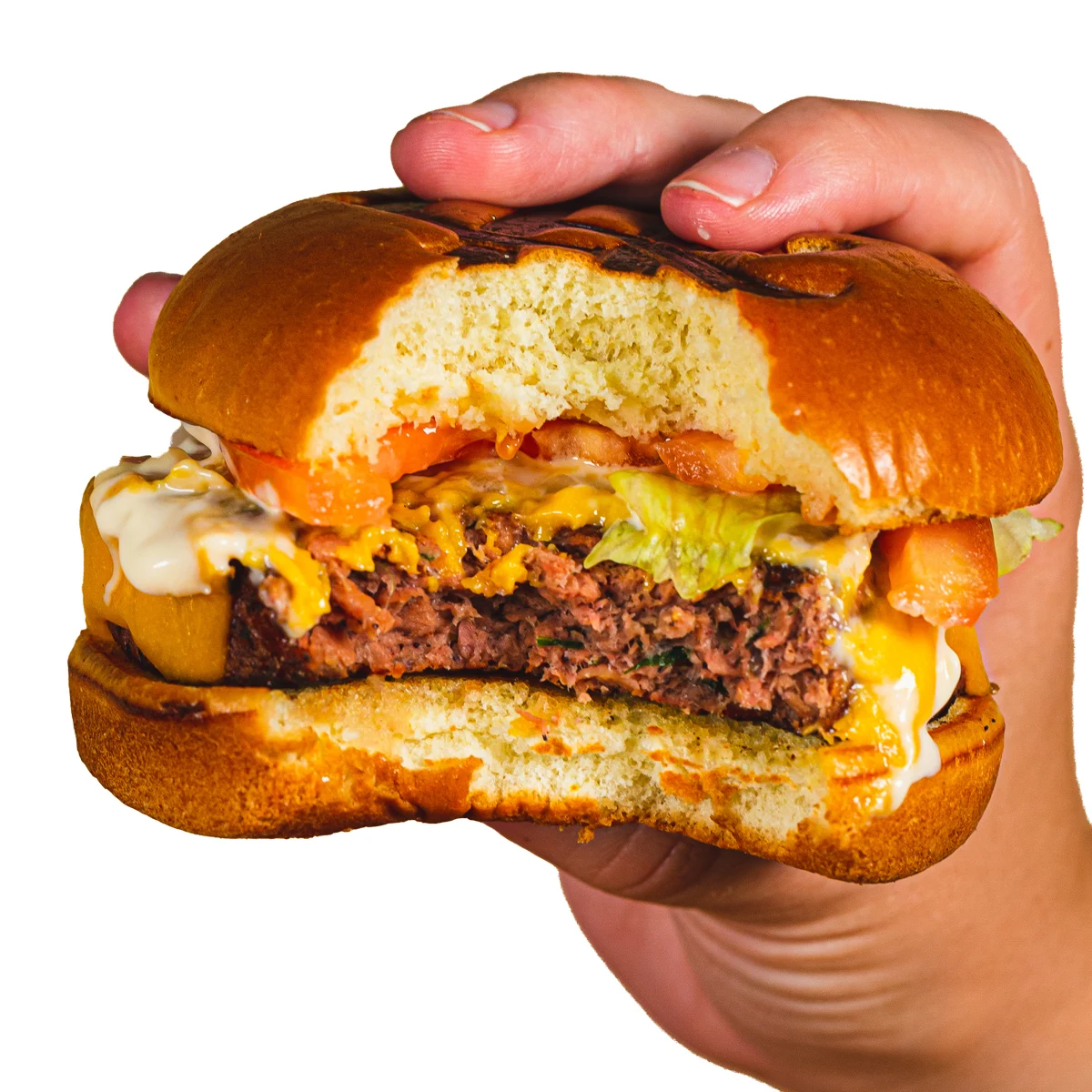 Plant Based Frozen Meat Amazonika Burger Vegan of Pea Protein Amazon Spices Sustainable Non-GMO Quality No Added Preservatives