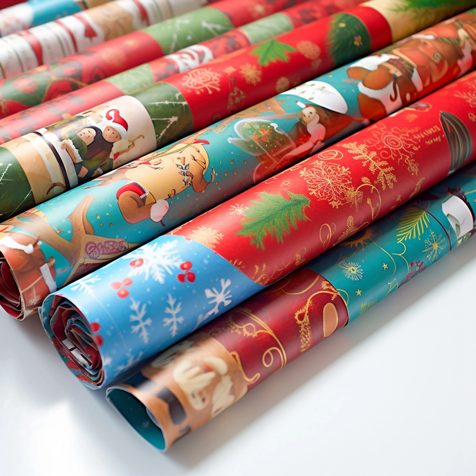 Wholesale Waterproof Wrapping Paper Packaging Roll Custom Gift Merry Christmas Wrapping Paper