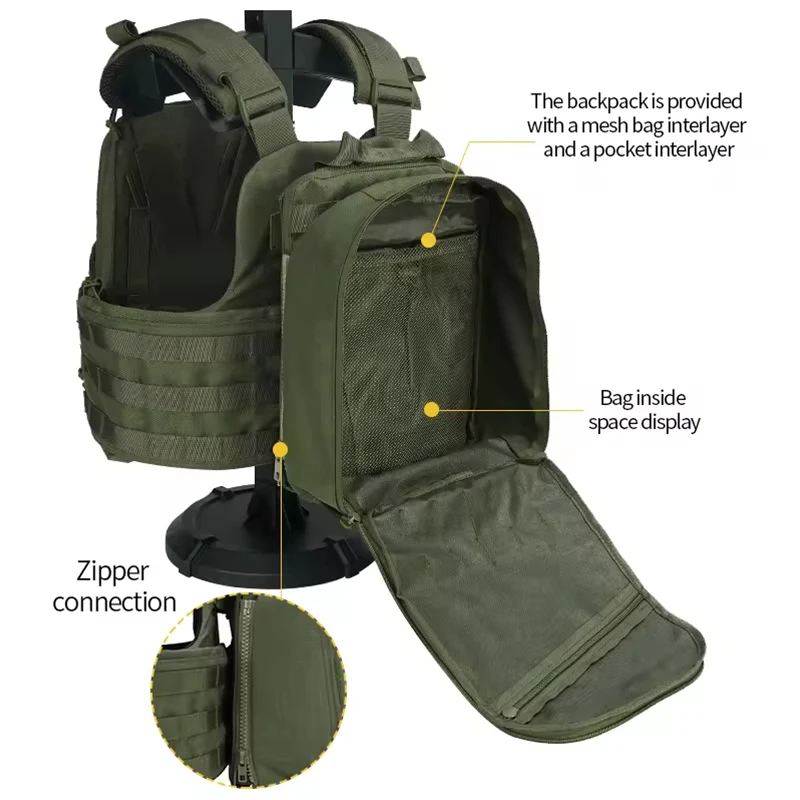 Quick Release Tactical Plate Carrier 1000D Nylon Multi-function Molle Hiking Protective Combat Tactical Vest