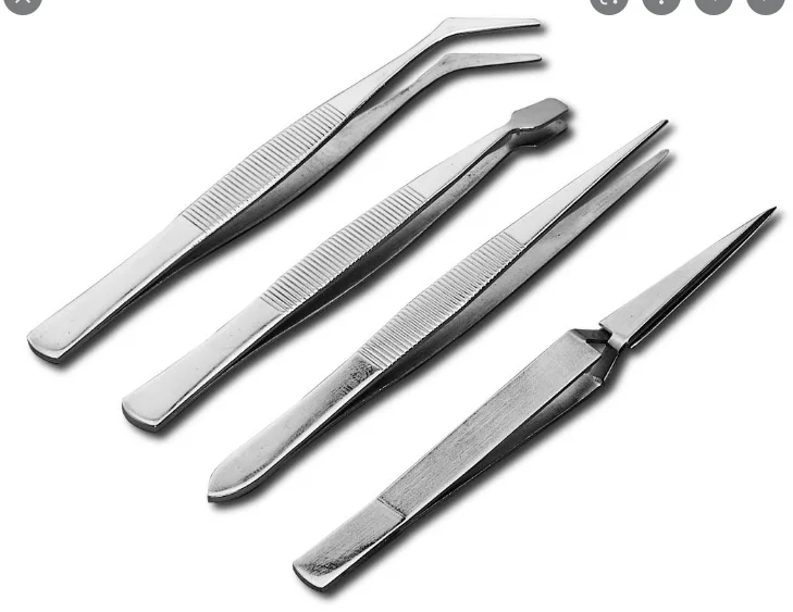 4 Pcs Craft Tweezers set Stainless Steel for Hobby Electronic Lab Wholesale PRICE Manufacturers Supplier in Pakistan