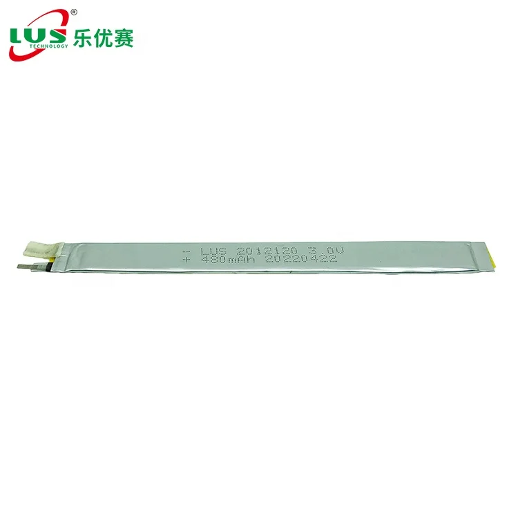super narrow limno2 pouch cell CP2012120 3.0V 480mah CP2012120 Flat Battery For Smoke Alarm