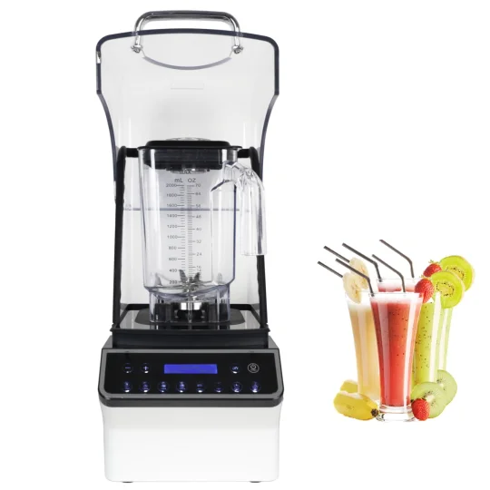 2200W Professional Smoothie Blender Commercial Soundproof Quiet Blender for Crushing Ice MilkShakes Juice