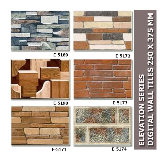 Elevation Wall Tile 250X375 mm Decorative Design Pattern Stone Wall Tile Interior Exterior Wall Tile