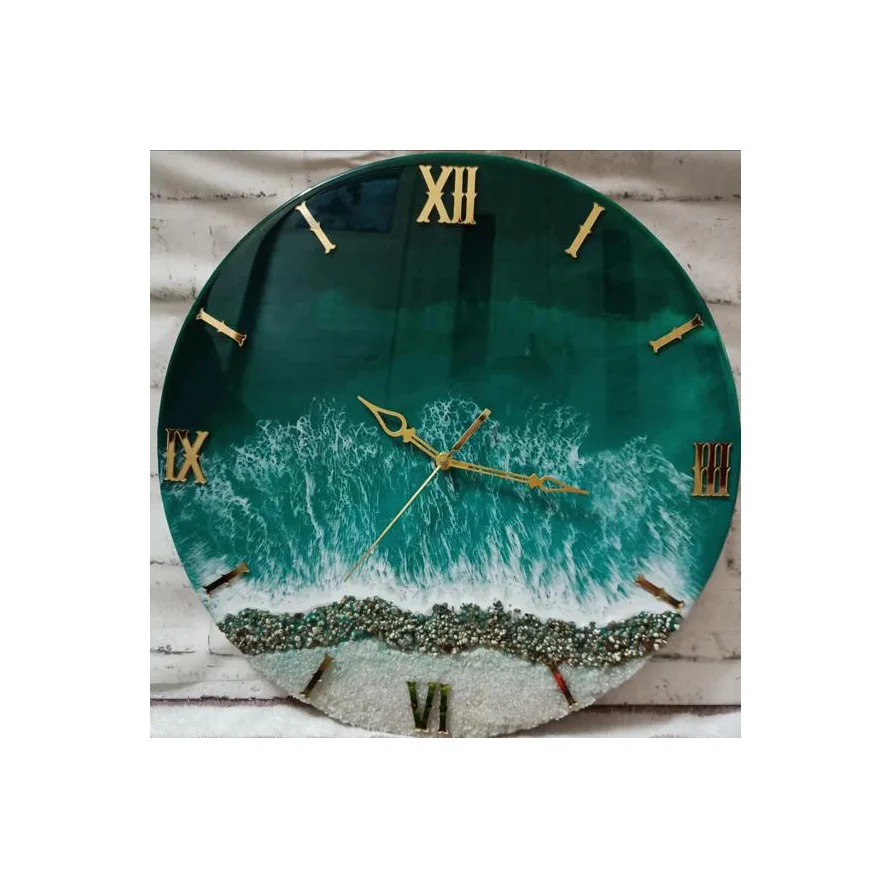 New Luxury Elegant Home and Personal Space Designing Handmade Epoxy Resin Wall Clocks for Sale in Bulk from India