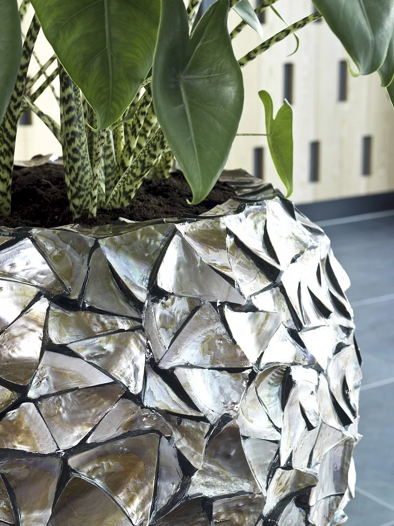 Hot Top Product Capiz Mother of Pearl Round Cylinder Vase Table Decoring Good Price Dinnerware Food Table