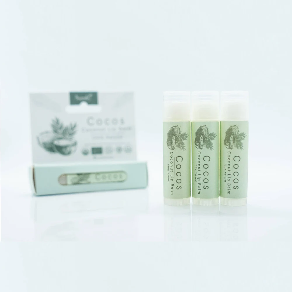 Best Seller Cocos Coconut Lip Balm Vegan Thai Skin care With Thai Organic Virgin Coconut Oil