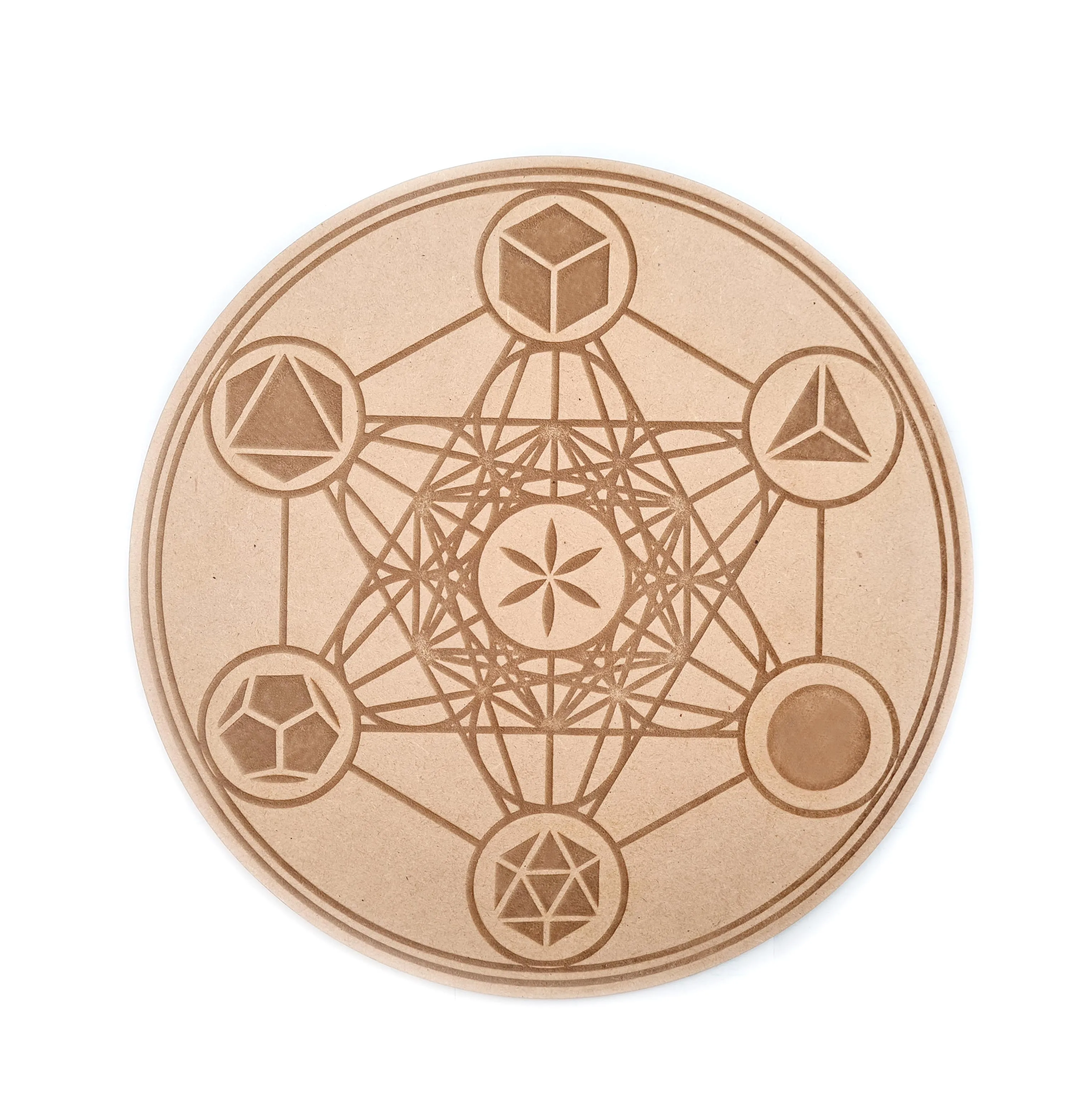 Metatron Cube Wood Laser carved Sacred Geometry for Spiritual Mythological Religious Healing Purpose sage mystics Universe God