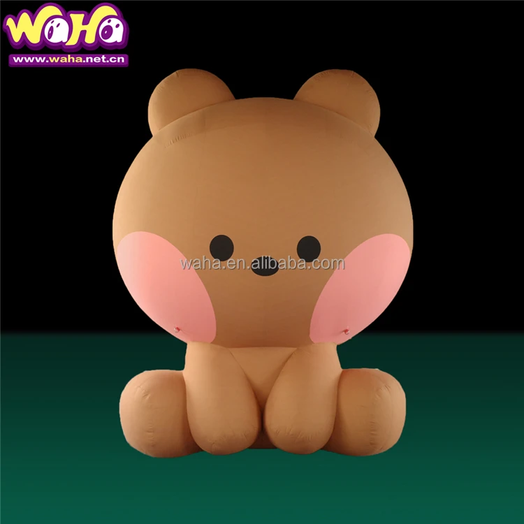 Custom giant advertising Inflatable cartoon mascot plush inflatable Brown bear from manufacturer of advertising inflatables