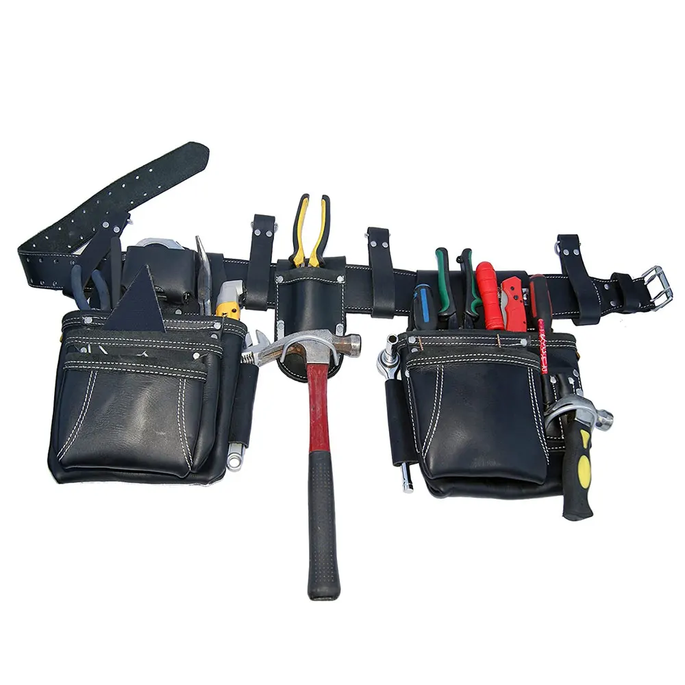 New Arrival Solid Color PU Leather Manufacture Leather Tool Bags / Top Quality Low Price  Leather Tool Bags For Sale