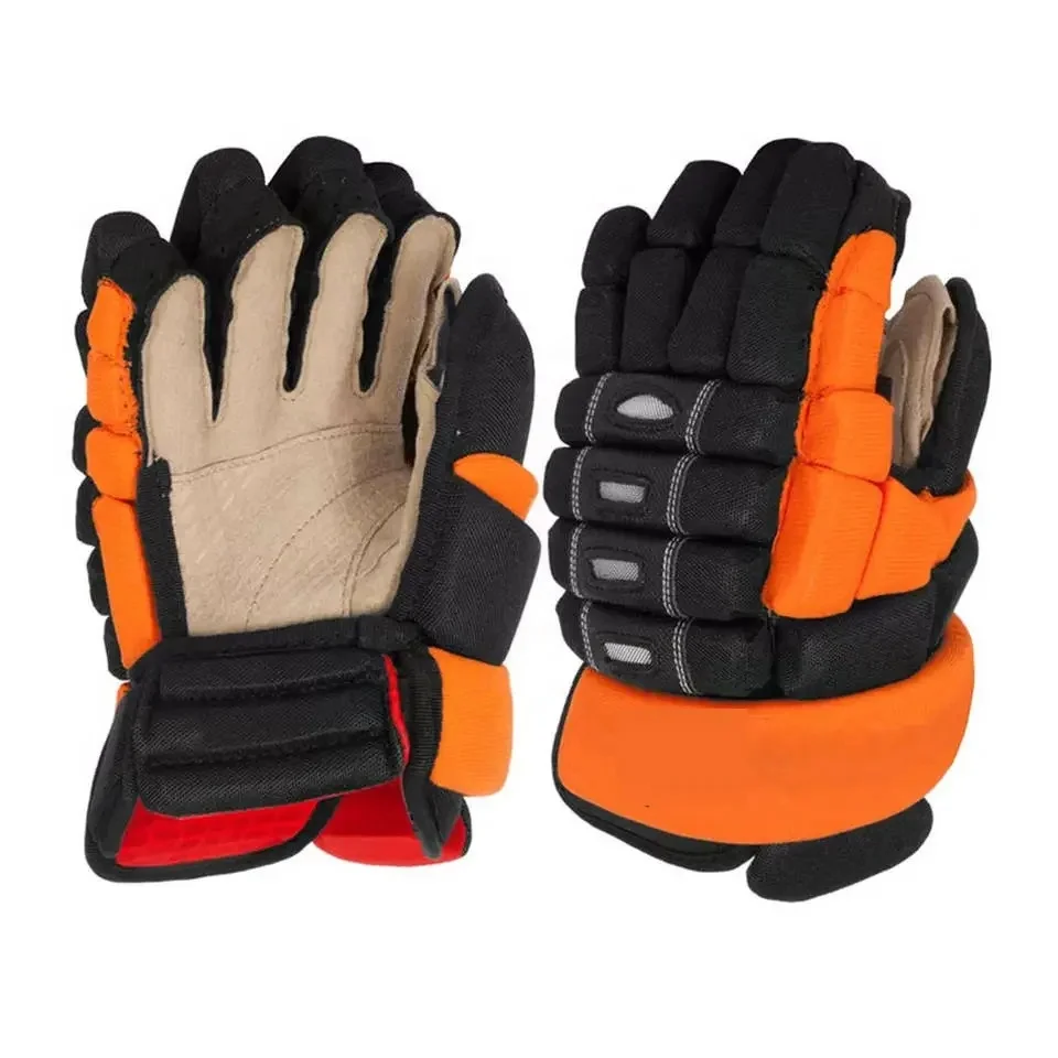 High Quality Customized Logo And Color Ice Hockey Lacrosse Gloves Hockey Accessories Full Finger Lacrosse Gloves
