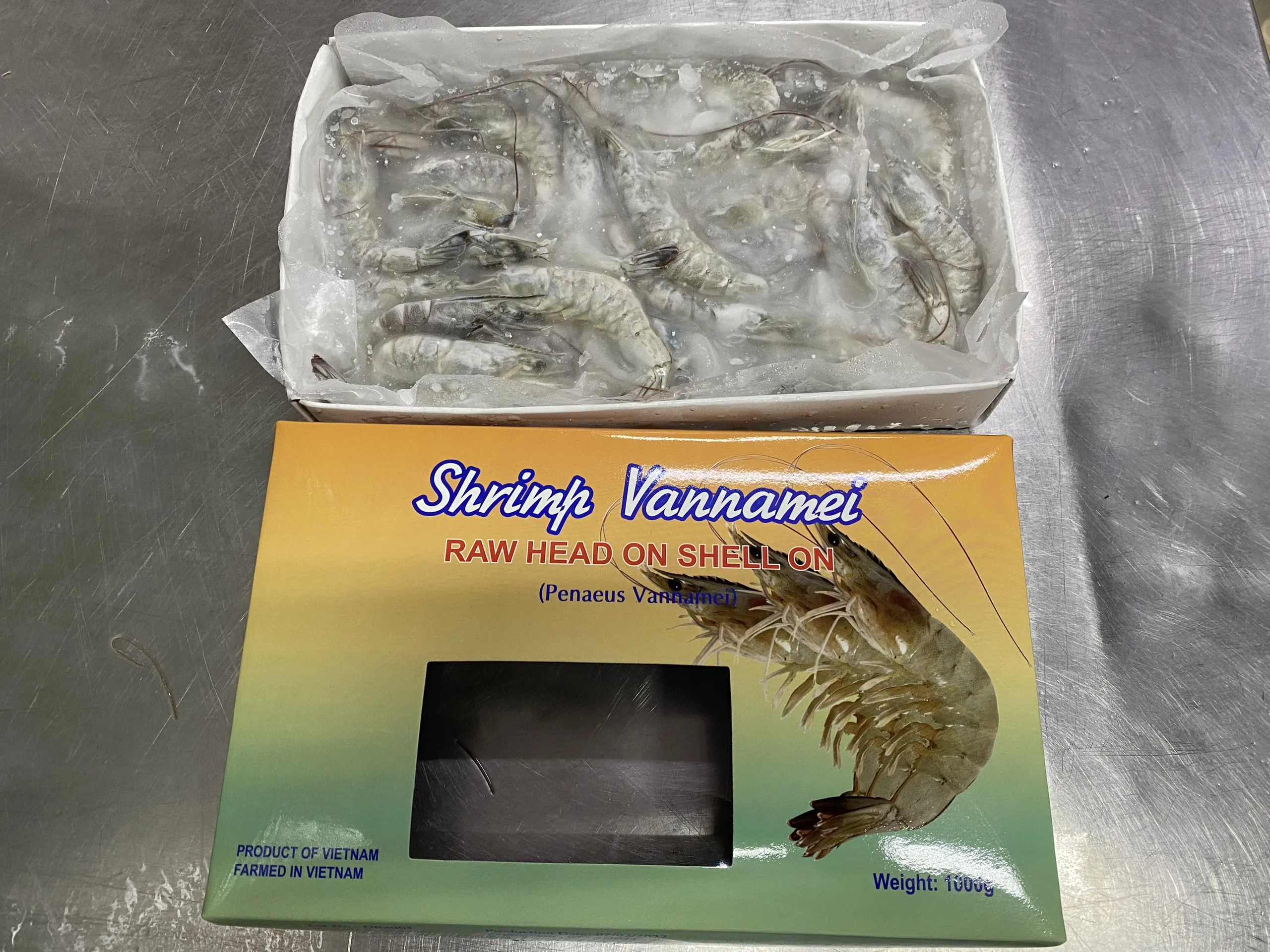 Wholesale Vannamei Shrimp HOSO High quality IQF frozen fresh top quality whole shrimp undivided with a head