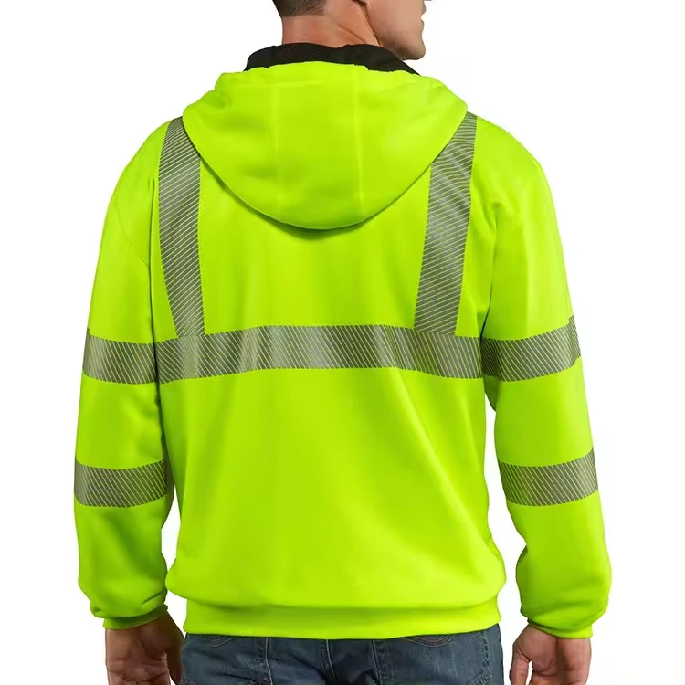 High Visibility Reflective Safety Clothing Hoodie High Quality Fabric Use Men Safety Work Wear Hoodie