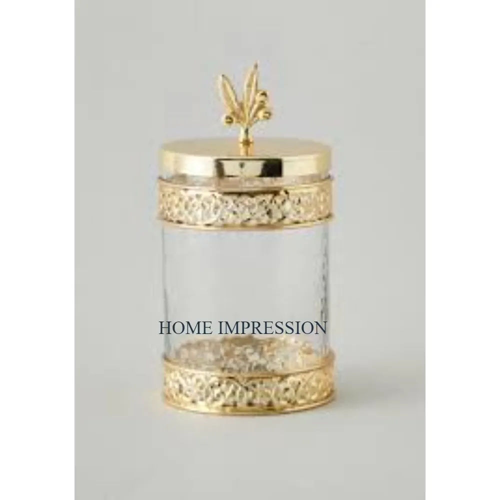 Best Selling Handmade Round Shape Kitchen Use Canister Top Quality Stylish Home and Kitchen Decorative Canisters From Indian