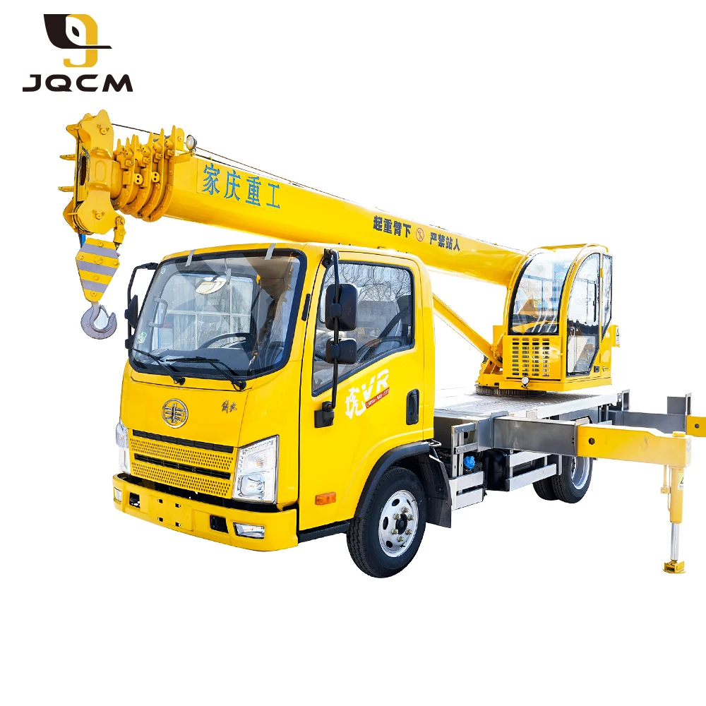 Graphic Customization Factory Direct Sale 5 Ton Hydraulic Boom Lifting and Hauling Crane Car Crane