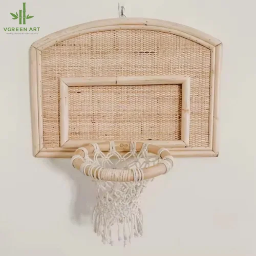 Handmade Small Rattan Basketball Hoop New Design Kids Room Toys for Children Made In Vietnam